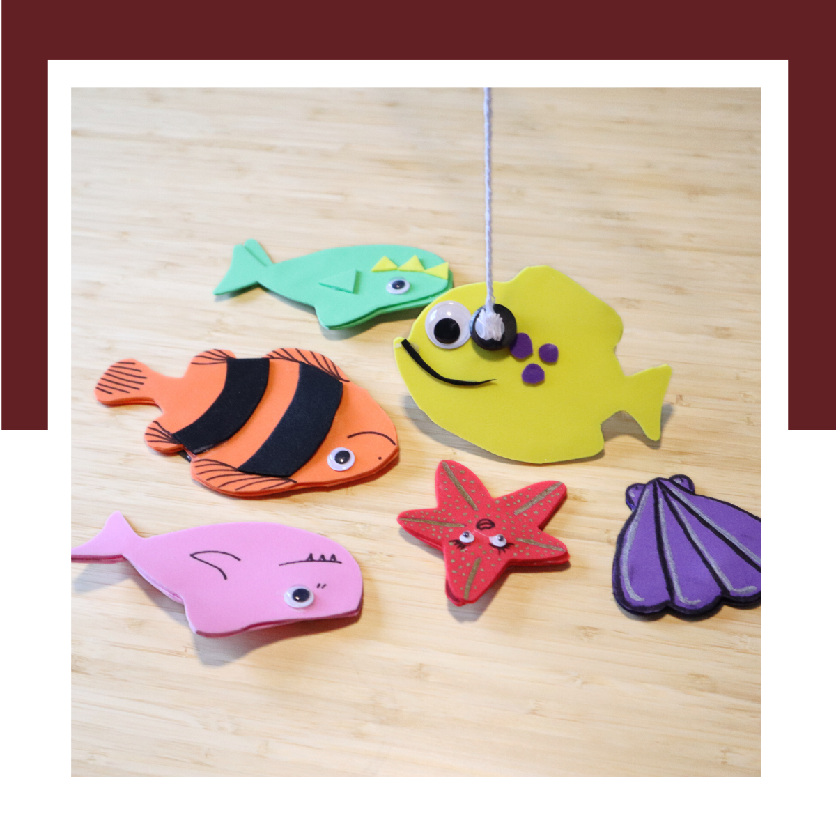 diy magnet fishing reel HOOJOJO Magnetic Game, 24 Dry Erase Fish and 2 Wooden Toy Fishing Pole Sight Word Games Educational Toys for Kids, Kindergarten & Family : Toys & Games DIY magnet fishing set for