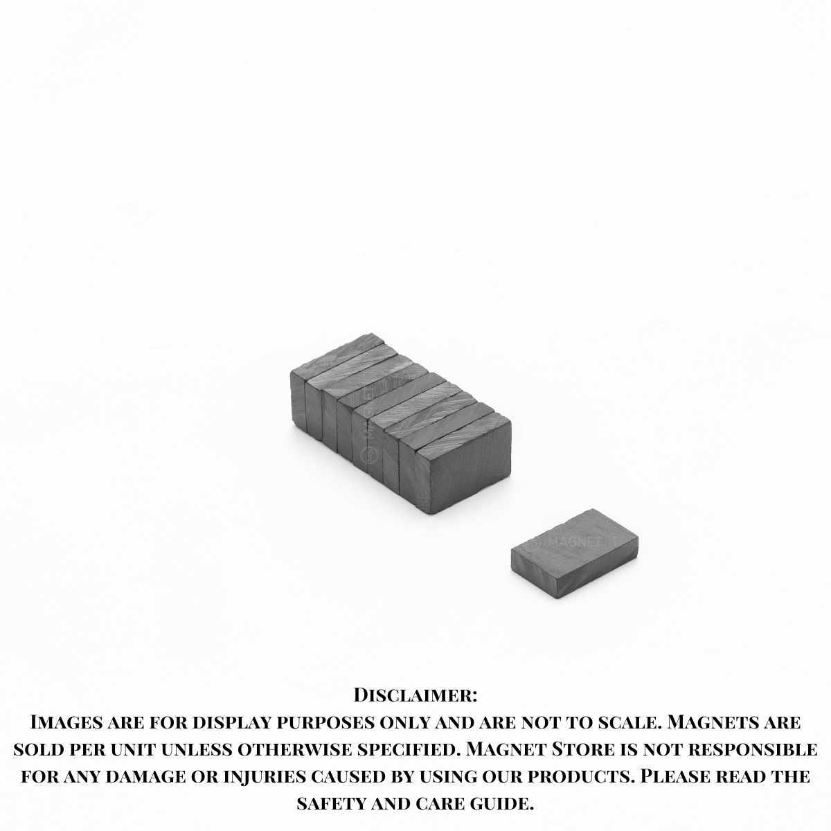 13x8x3mm Y30 BH Uncoated Ferrite Block Magnet