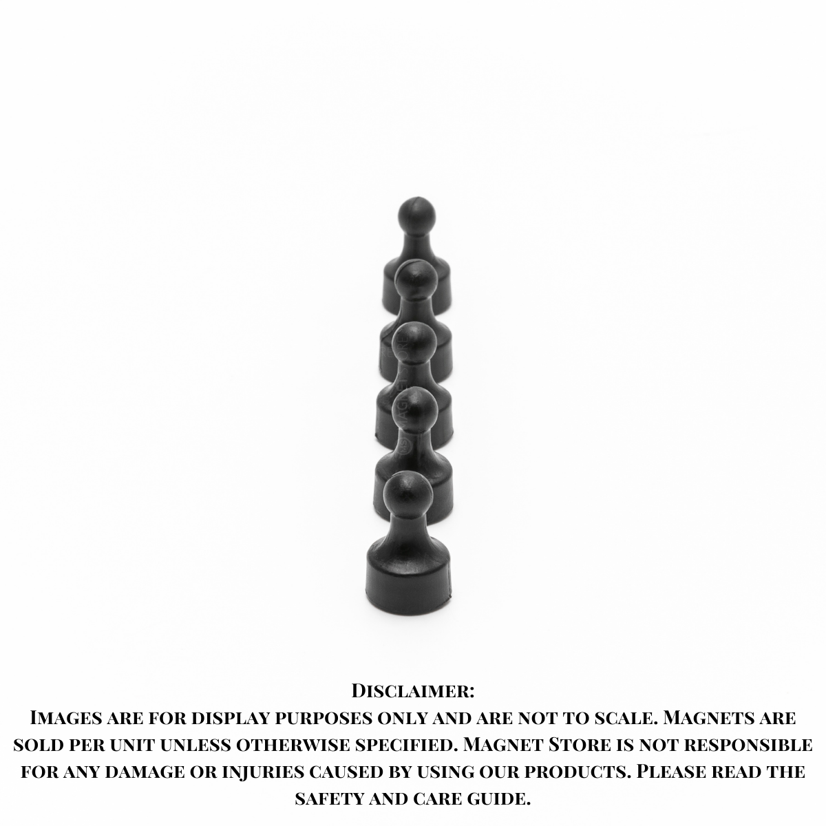 Black Magnetic Pushpin 12mm x 21mm