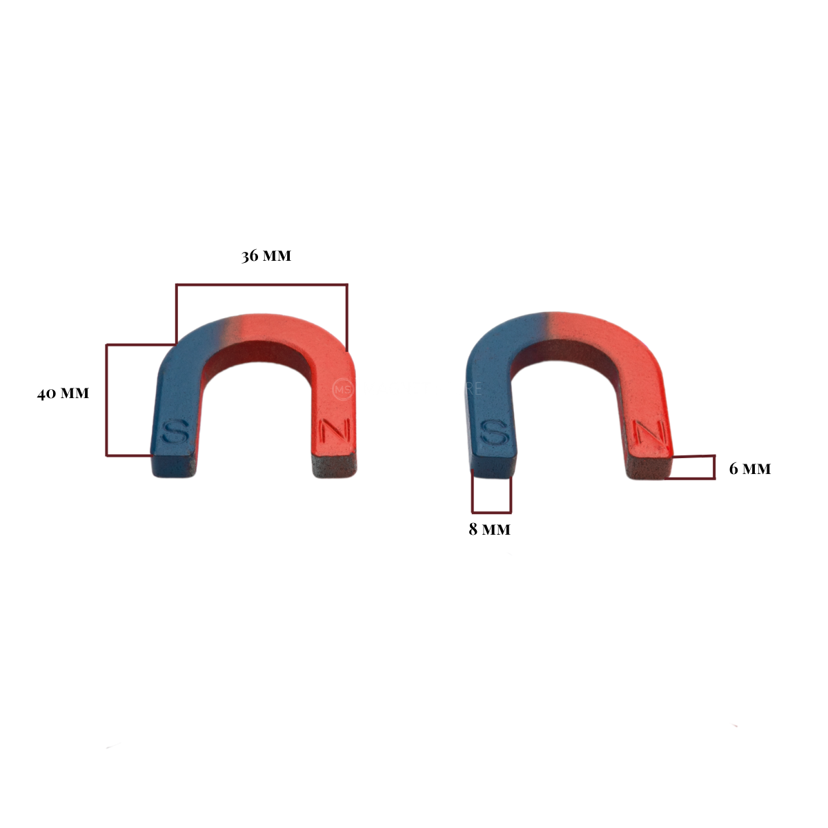 U40x36x6mm Horse Shoe Magnet