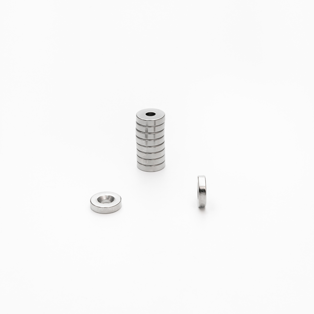 Neodymium Countersunk Magnet Od12xD6.5/D4x3mm Ni N38
