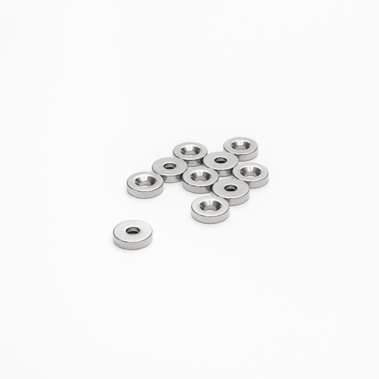 Neodymium Countersunk Magnet Od12xD6.5/D4x3mm Ni N38