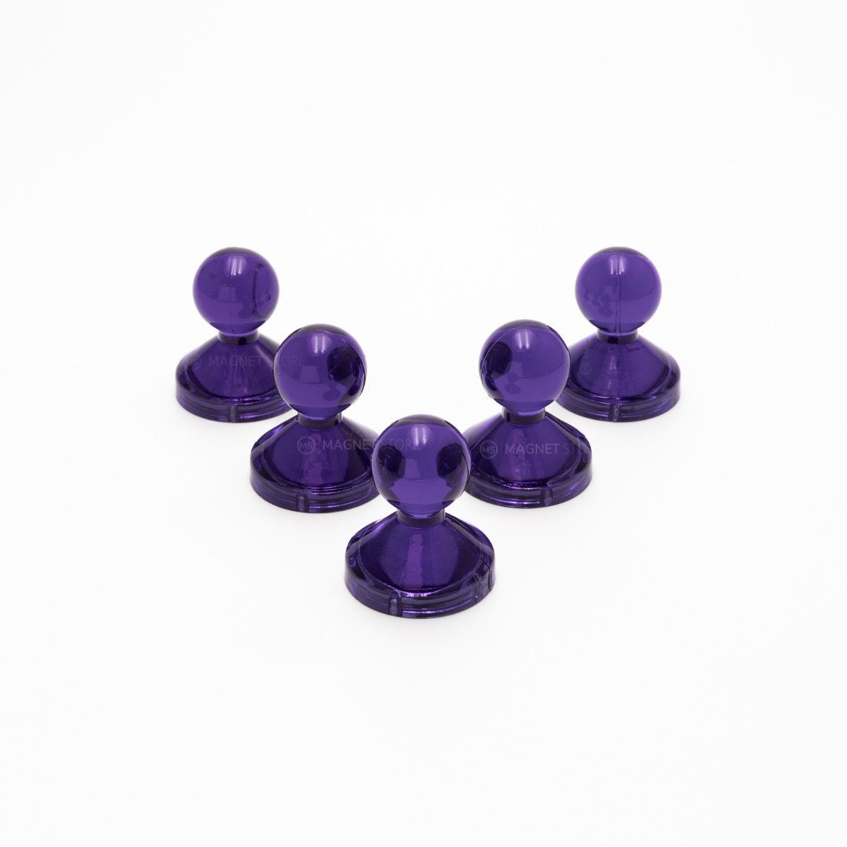 Purple Magnetic Pushpin 27x33mm