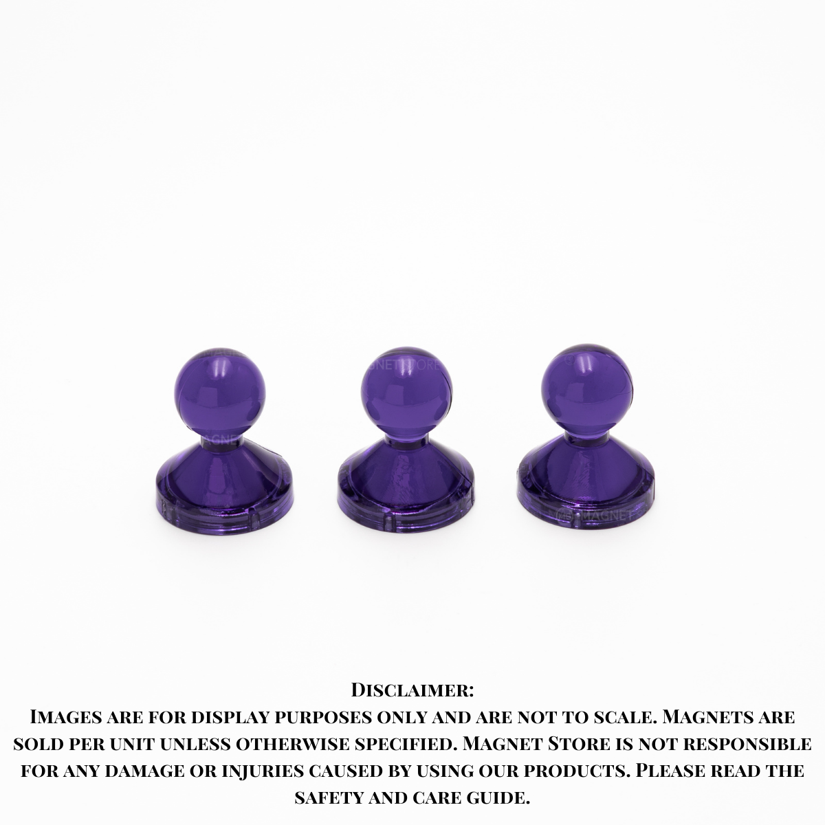 Purple Magnetic Pushpin 27x33mm