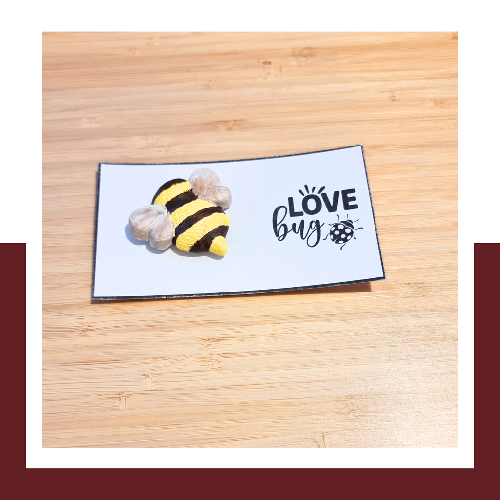 DIY Magnetic Badge Polymer Clay Love Bugs with Valentines Message | Magnet Store