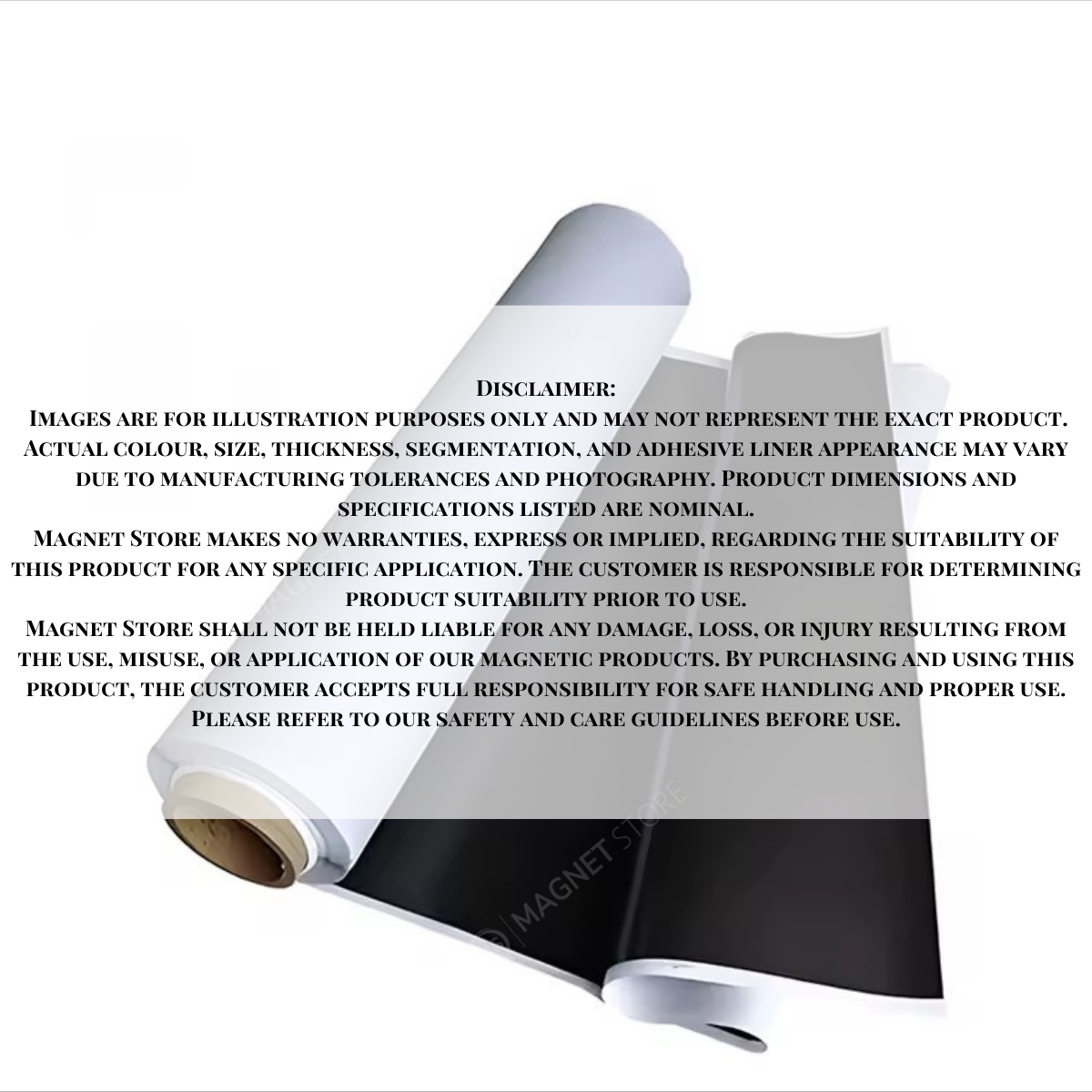 0.18mm x 1270mm x 50m  Ferrous Printing Paper | Steel Printable Media Sold at Magnet Store South Africa, Call to order and in-store. Disclaimer:
 Images are for illustration purposes only and may not represent the exact product. Actual colour, size, thickness, segmentation, and adhesive liner appearance may vary due to manufacturing tolerances and photography. Product dimensions and specifications listed are nominal.
Magnet Store makes no warranties, express or implied, regarding the suitability of this pro