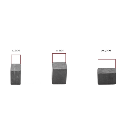 20.5x15x12mm Y30BH Uncoated Ferrite Block Magnet