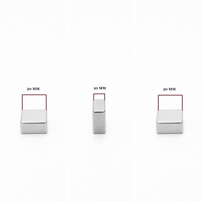 20x20x10mm N38 Ni Neodymium Block