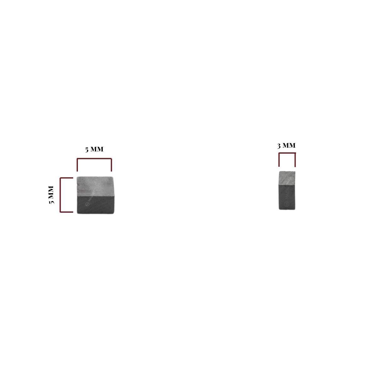 5x5x3mm Y30 BH Uncoated Ferrite Block Magnet