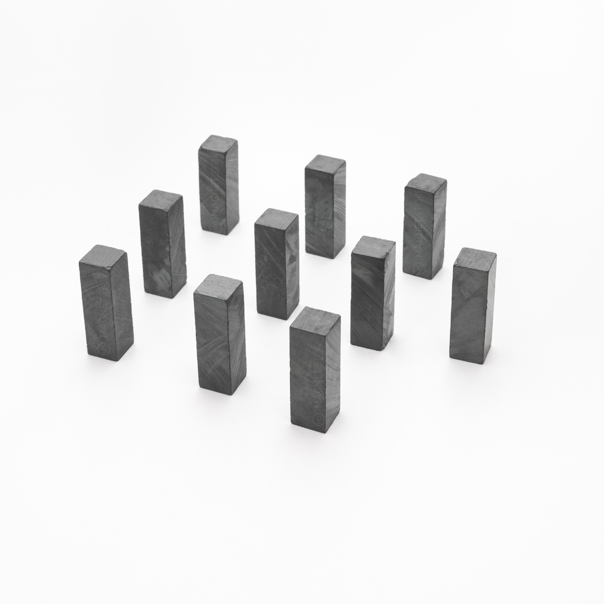 8x8x25mm Y30BH Uncoated Ferrite Block Magnet