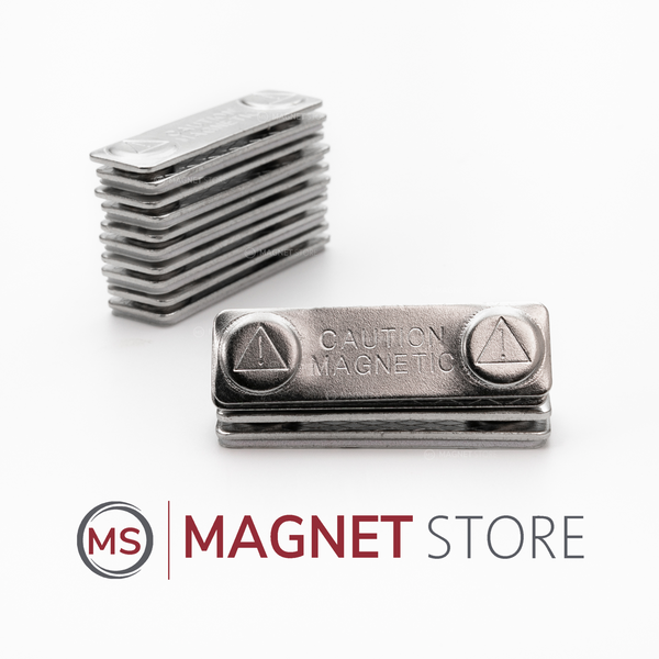 L45x13x4.5mm (2 Magnets) Rectangle Steel Badge