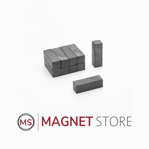 8x8x25mm Y30BH Uncoated Ferrite Block Magnet