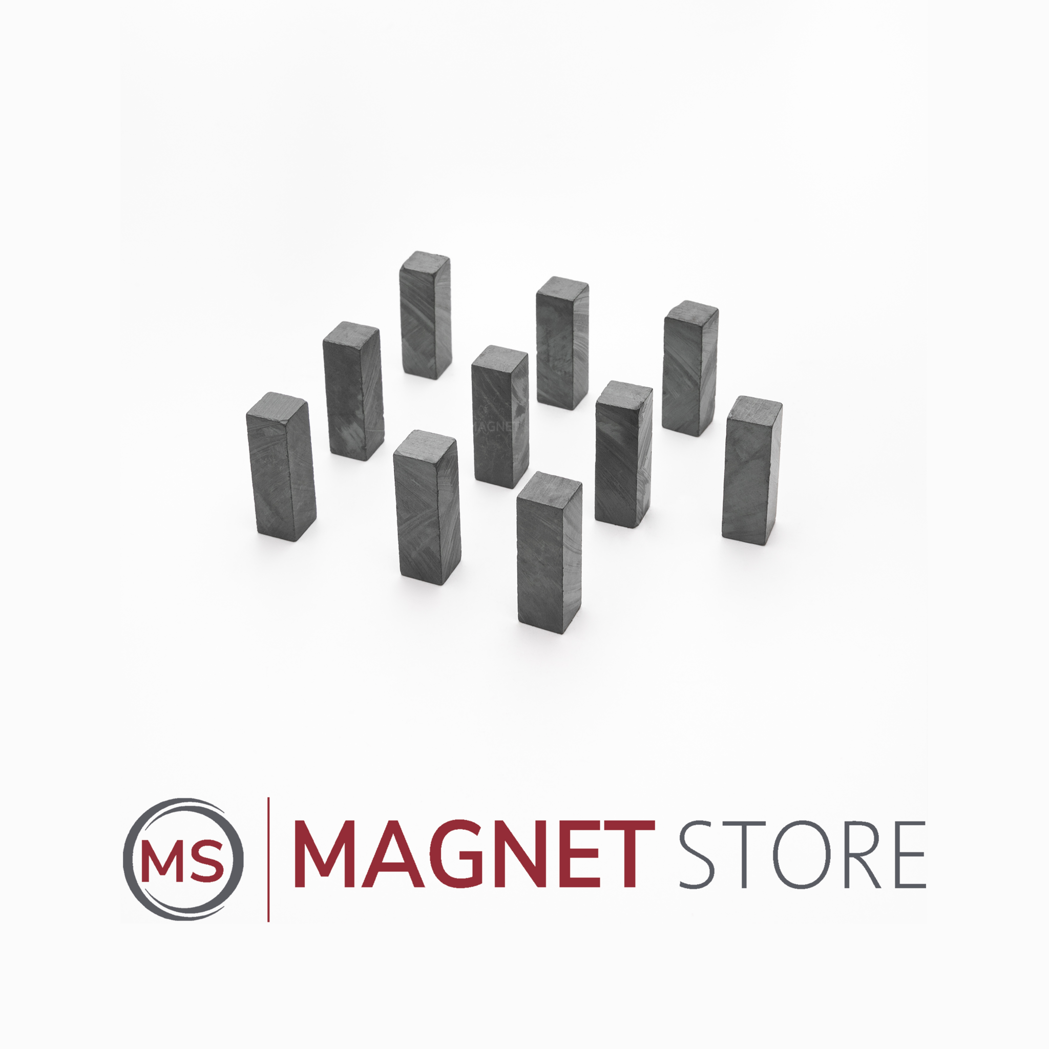 8x8x25mm Y30BH Uncoated Ferrite Block Magnet