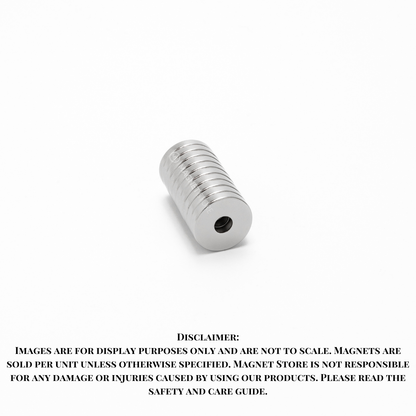 Neodymium Countersunk Magnet Od15xD9.6/D4.5x3mm Ni N38