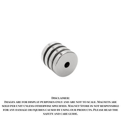 Neodymium Countersunk Magnet Od30xD13/D6.5x6mm Ni N38