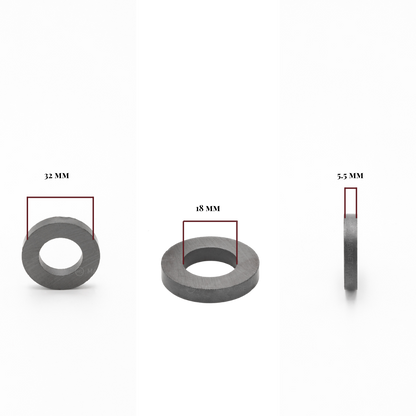 Od32xId18x5.5mm Y30BH Uncoated Ferrite Ring Magnet