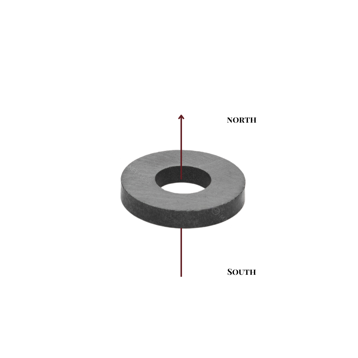 Od 25xId10X4mm Y30BH Uncoated Ferrite Ring Magnet