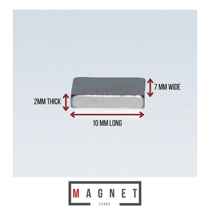 10x7x2mm N42Ni Neodymium Block