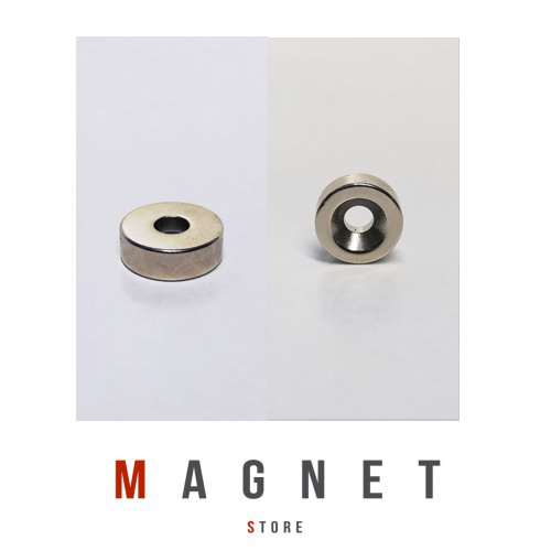Neodymium Countersunk Magnet Od15xD10/D5x5mm Ni N38