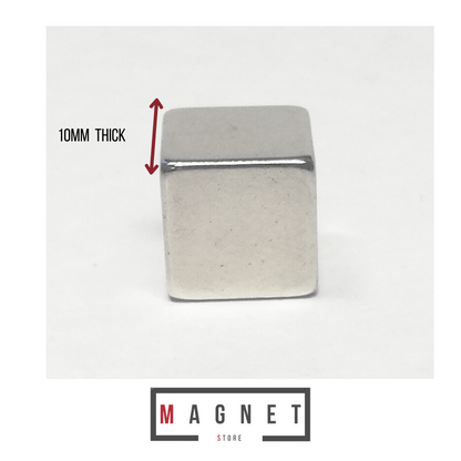 10x10x10mm N38 Ni Neodymium Block